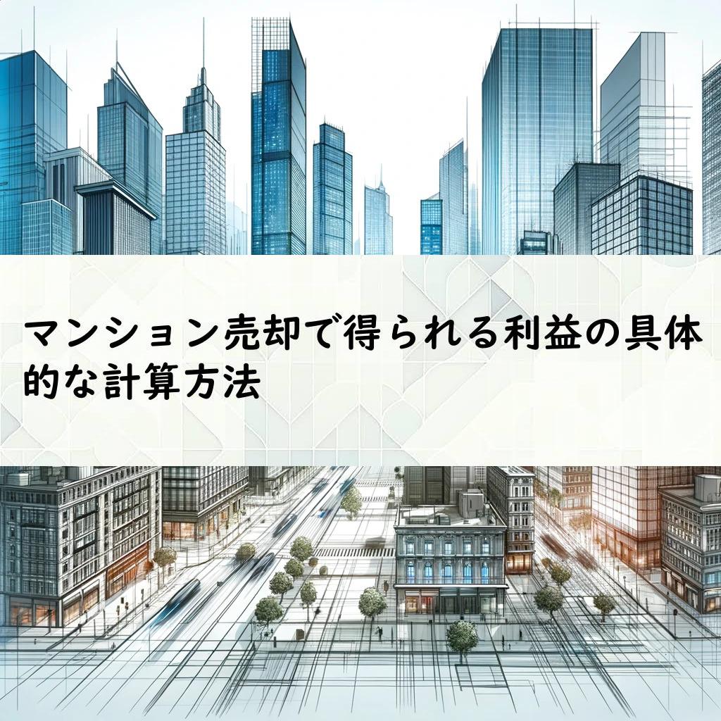 マンション売却で得られる利益の具体的な計算方法