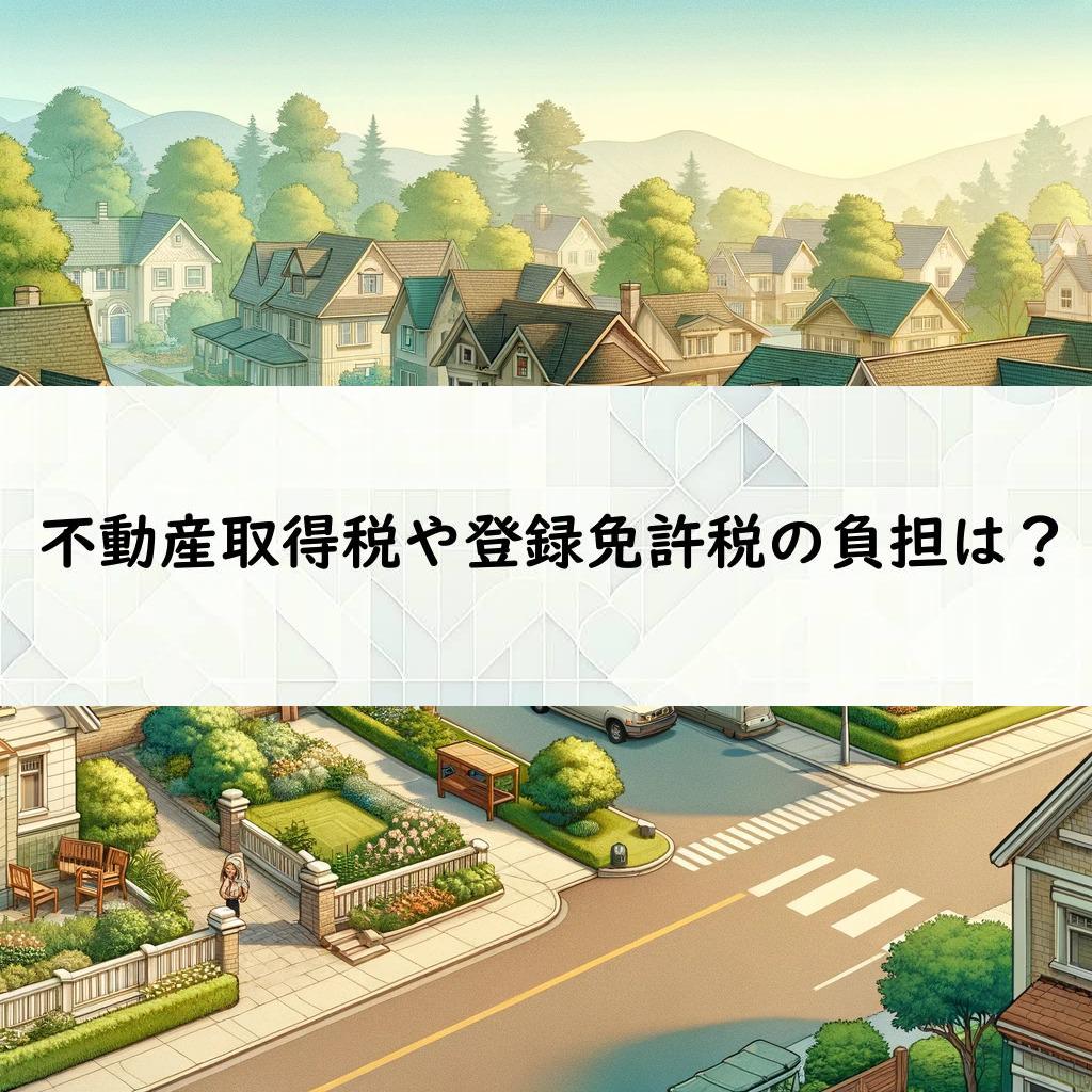 不動産取得税や登録免許税の負担は？