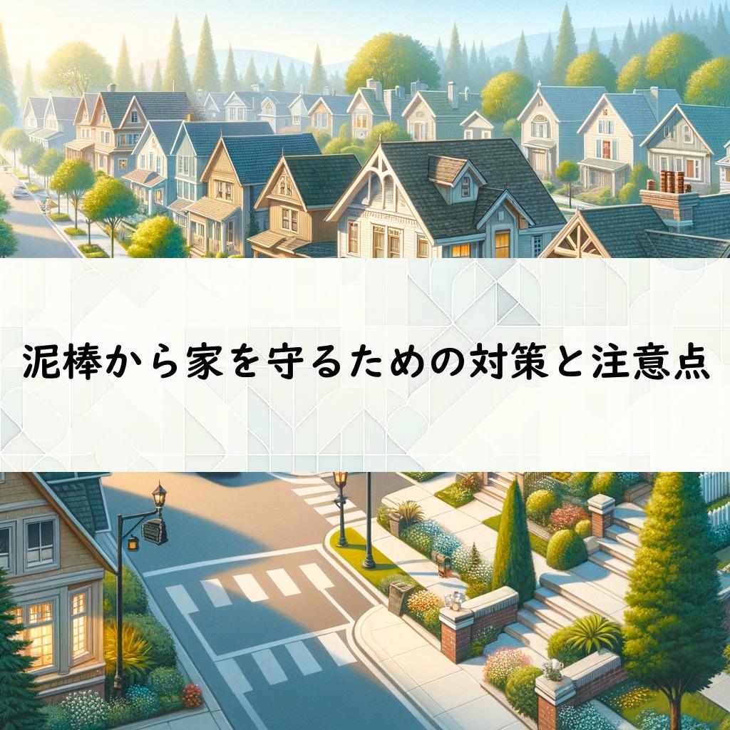 泥棒から家を守るための対策と注意点