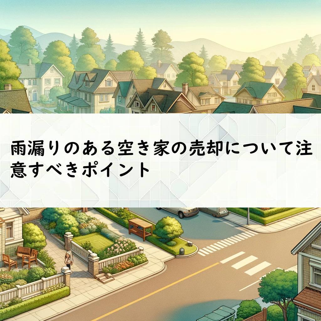 雨漏りのある空き家の売却について注意すべきポイント