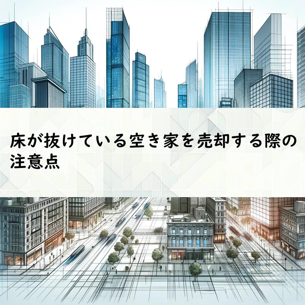 床が抜けている空き家を売却する際の注意点