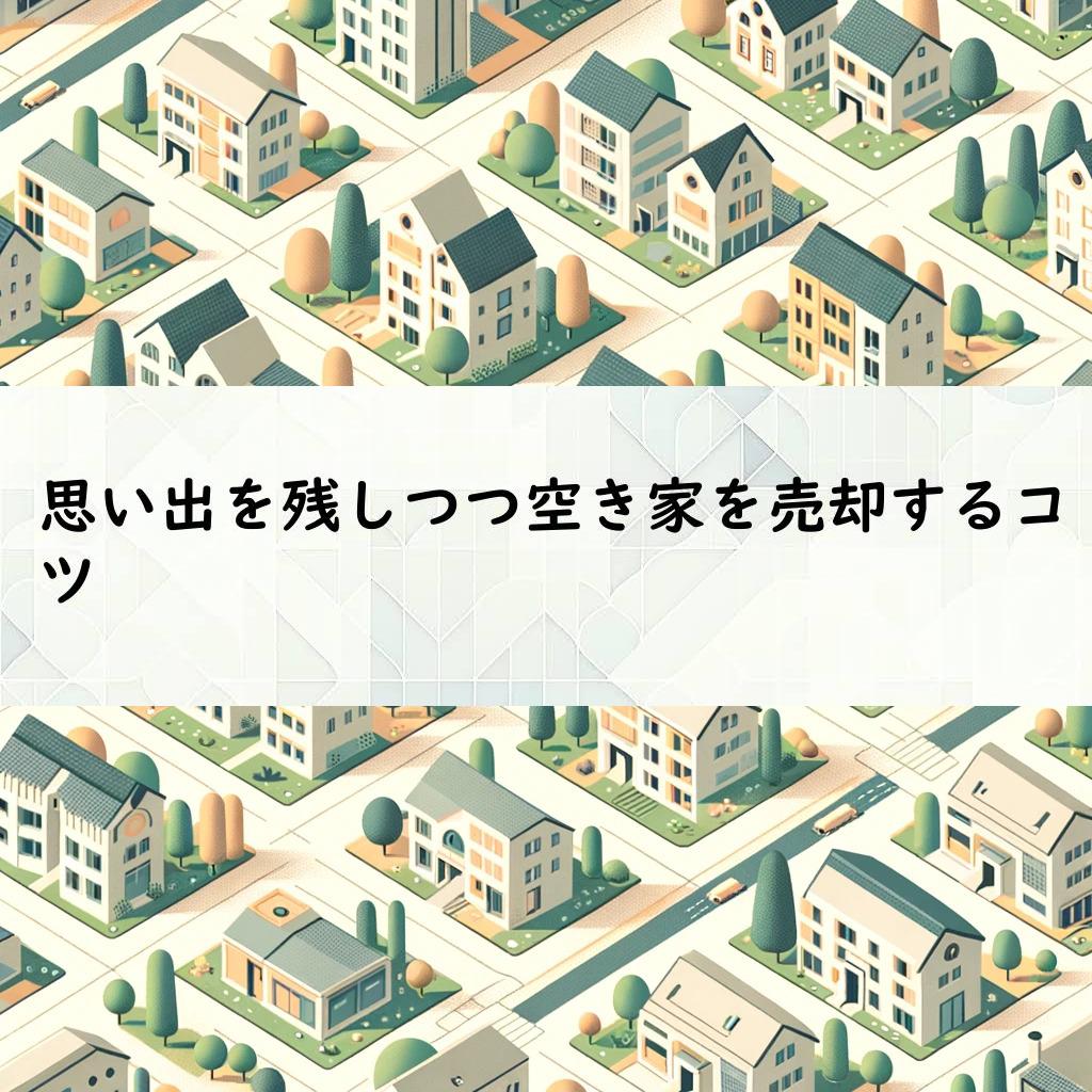 思い出を残しつつ空き家を売却するコツ