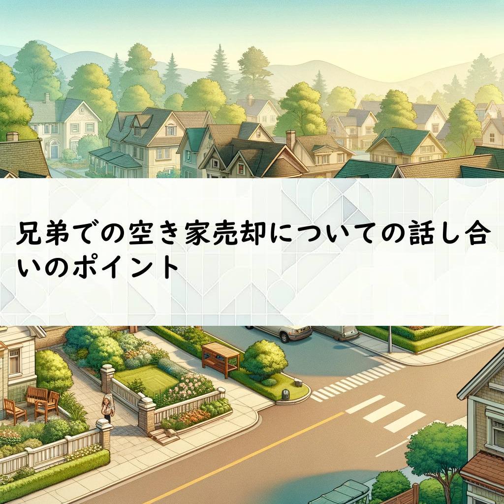 兄弟での空き家売却についての話し合いのポイント