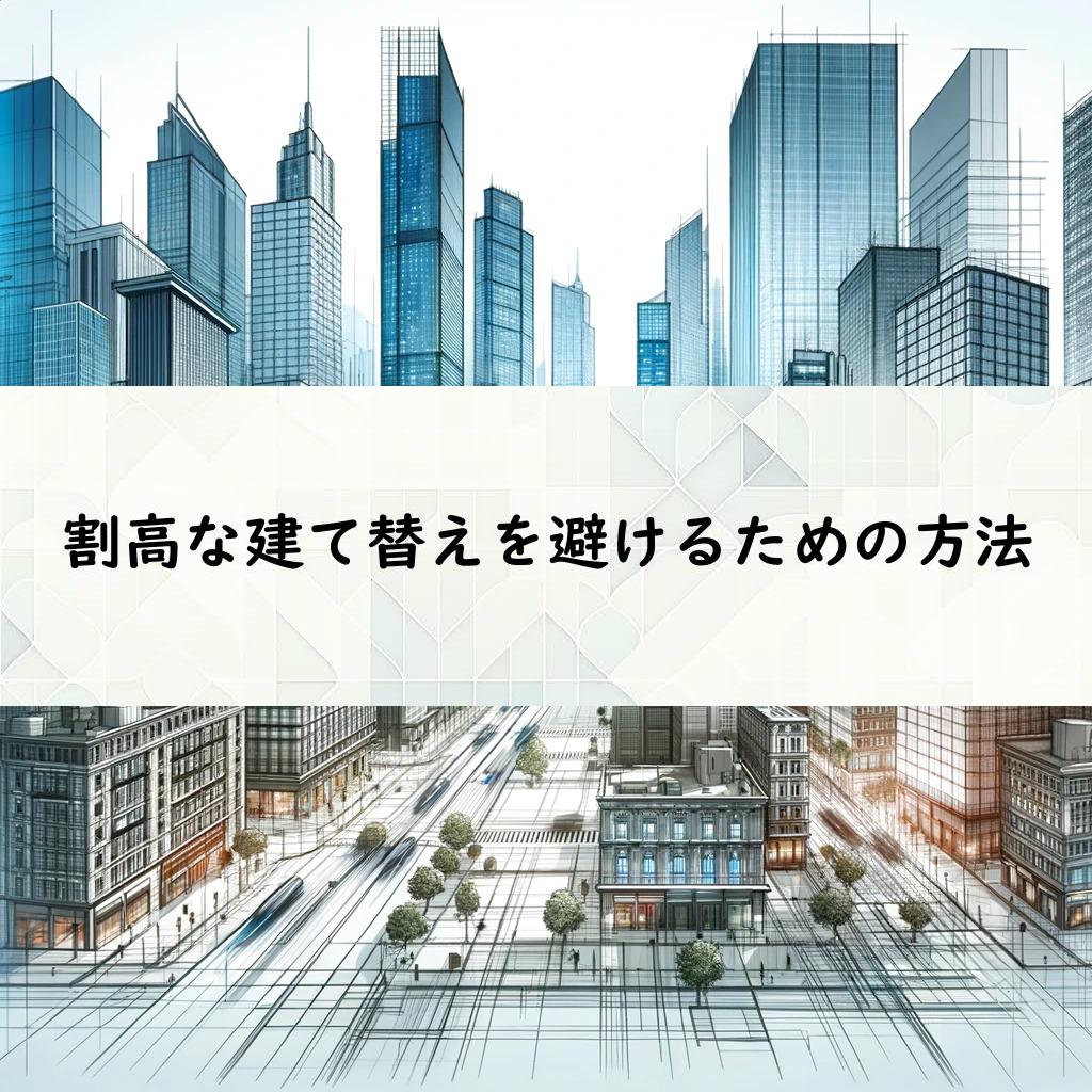 割高な建て替えを避けるための方法