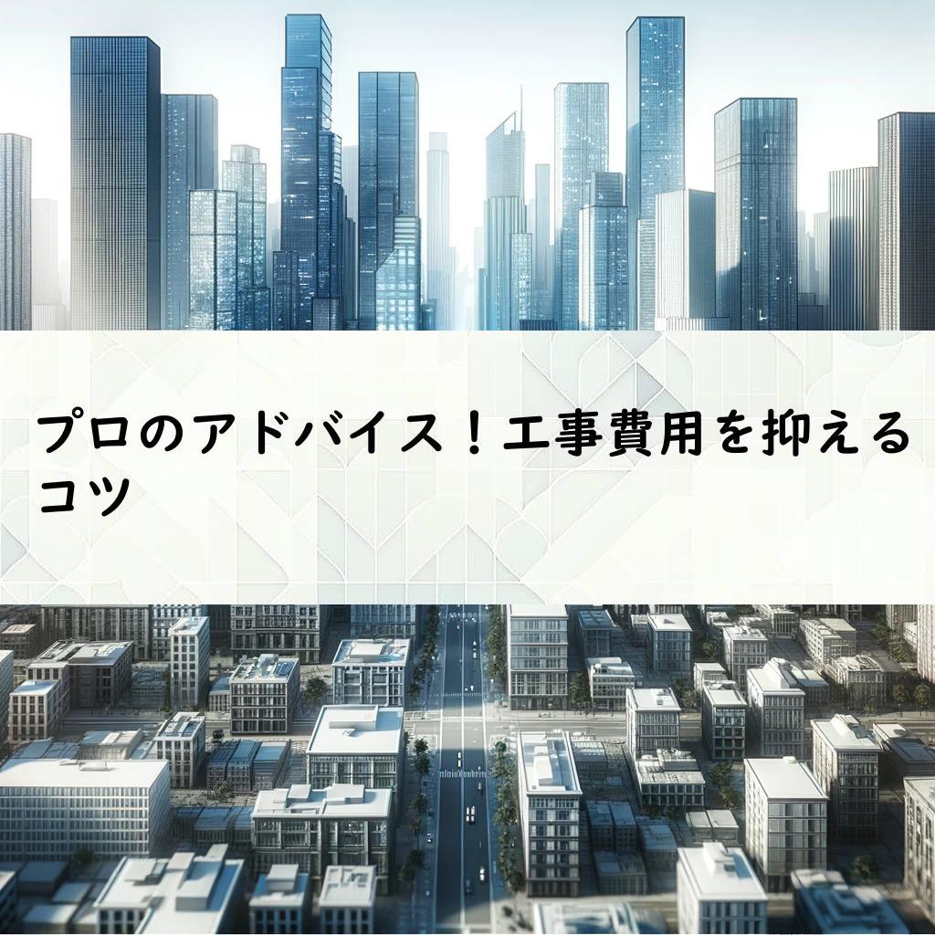 プロのアドバイス！工事費用を抑えるコツ