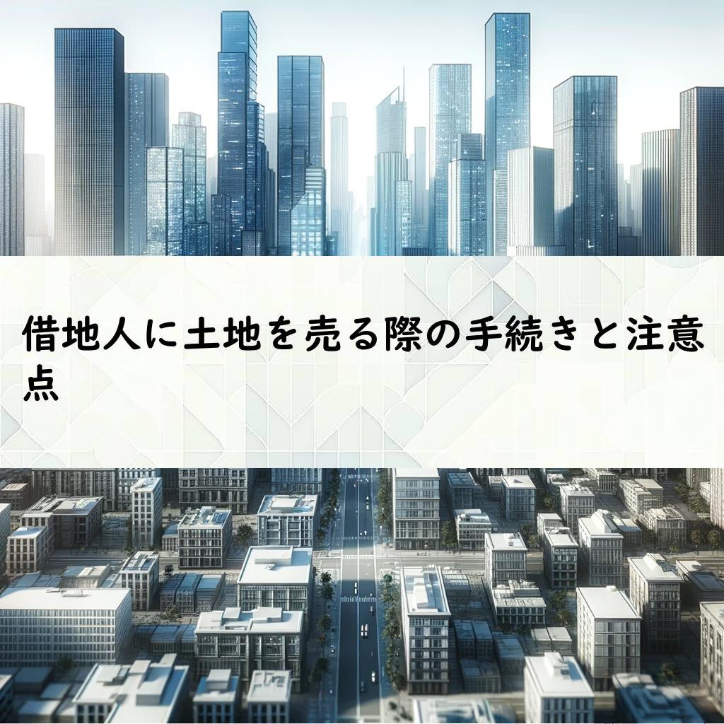 借地人に土地を売る際の手続きと注意点