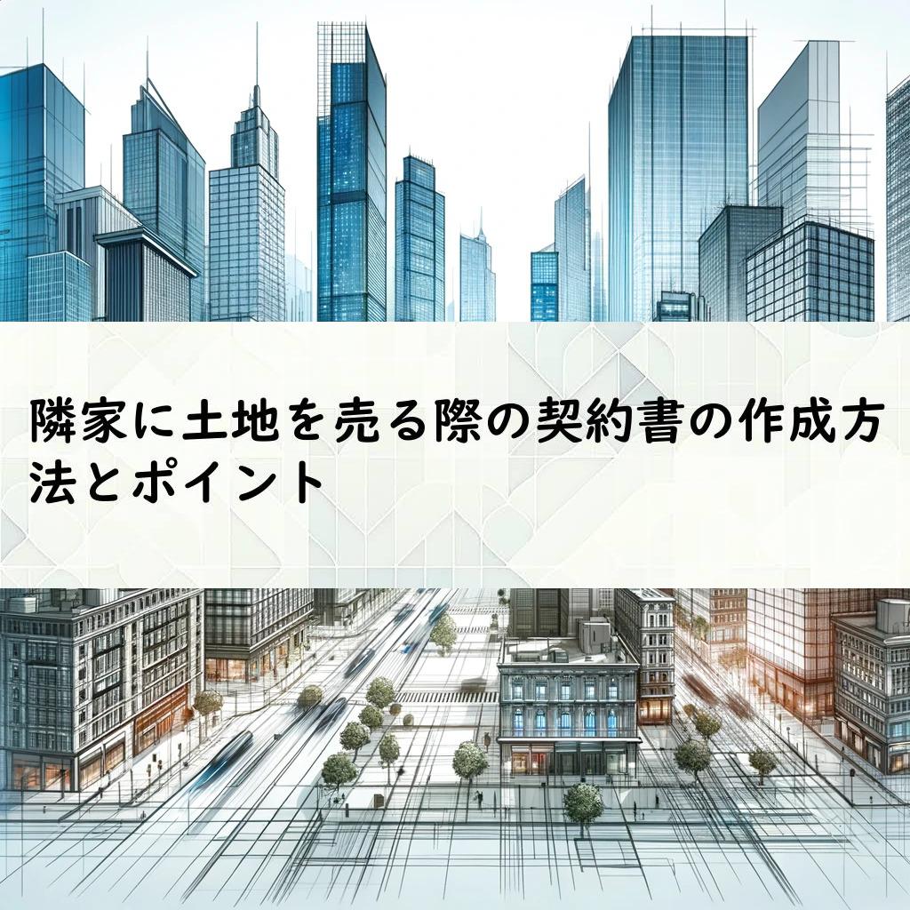 隣家に土地を売る際の契約書の作成方法とポイント