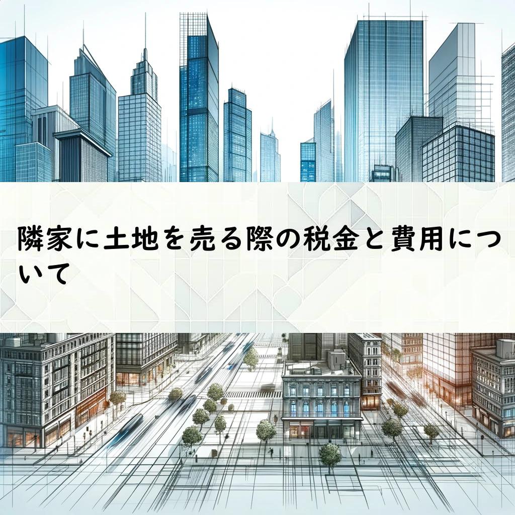 隣家に土地を売る際の税金と費用について