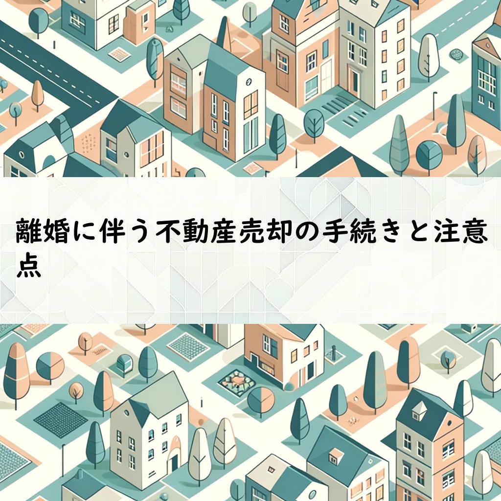 離婚に伴う不動産売却の手続きと注意点