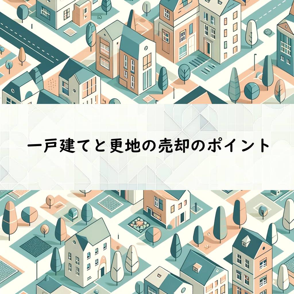 一戸建てと更地の売却のポイント