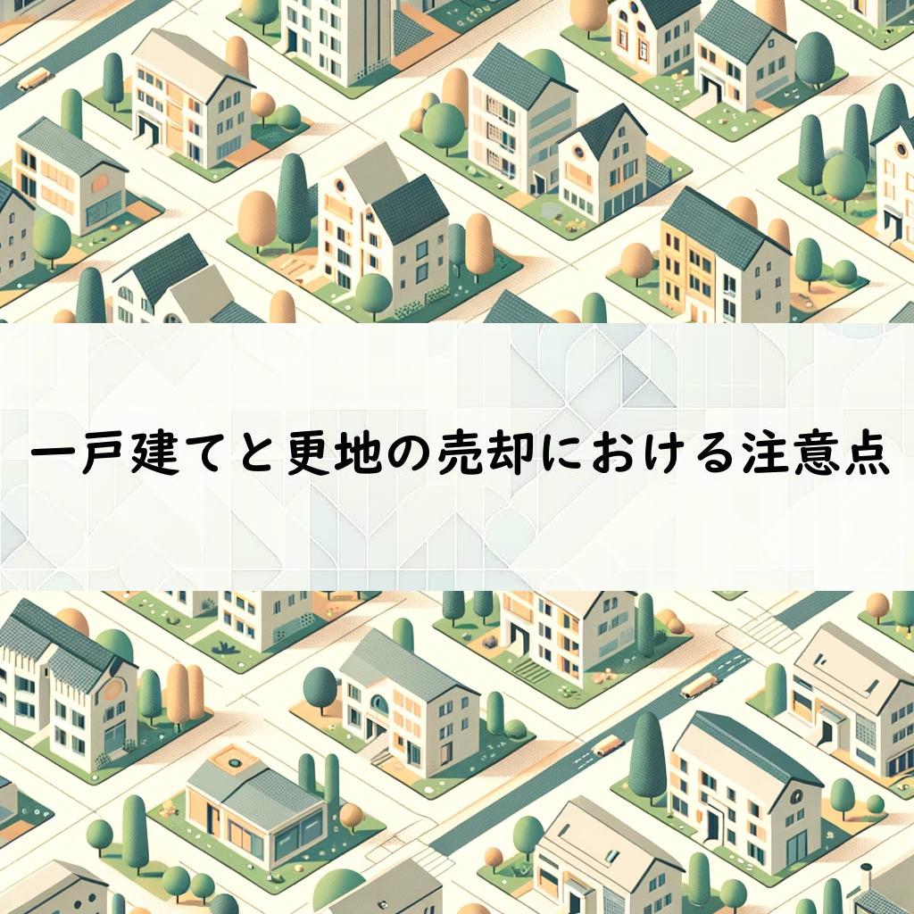 一戸建てと更地の売却における注意点