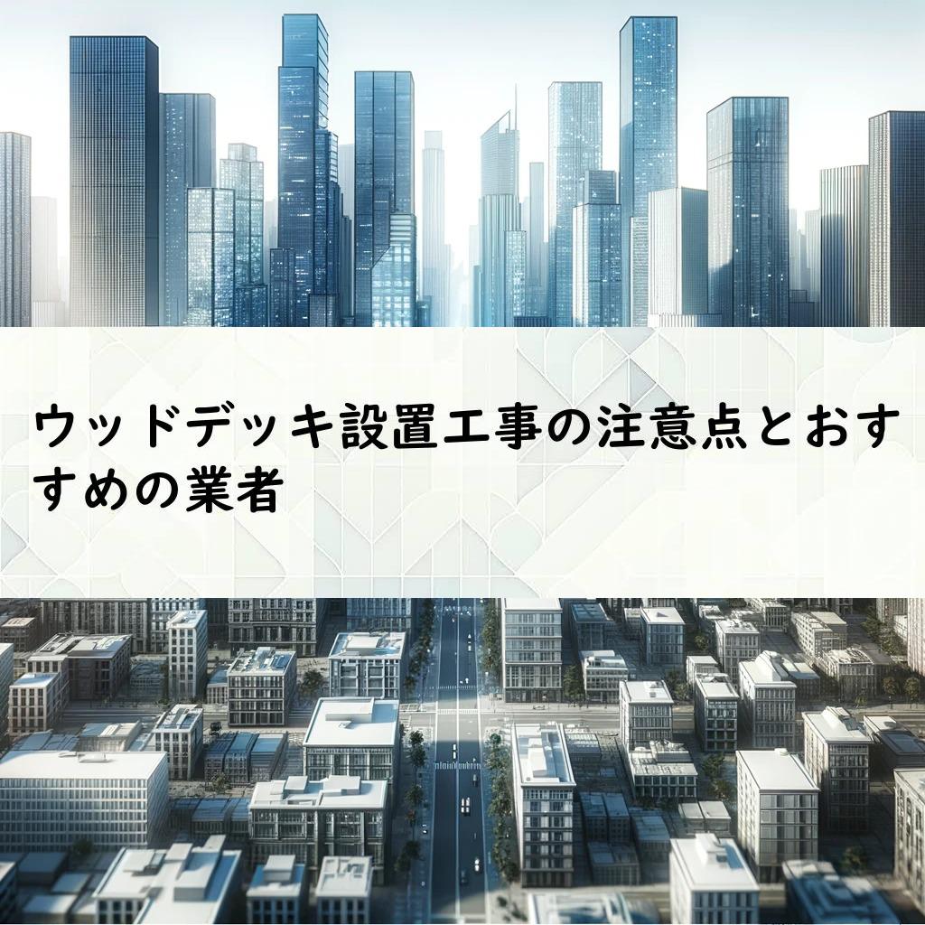 ウッドデッキ設置工事の注意点とおすすめの業者