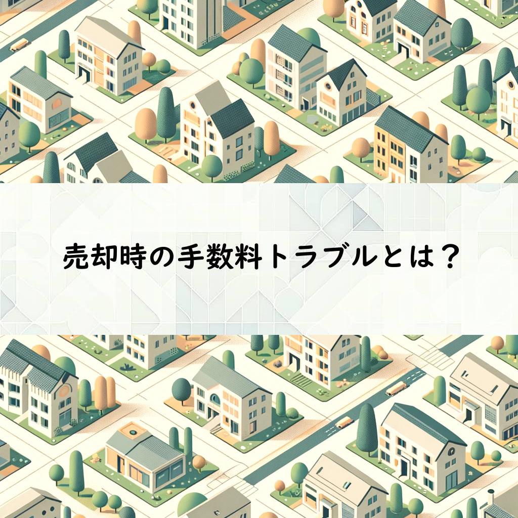 売却時の手数料トラブルとは？